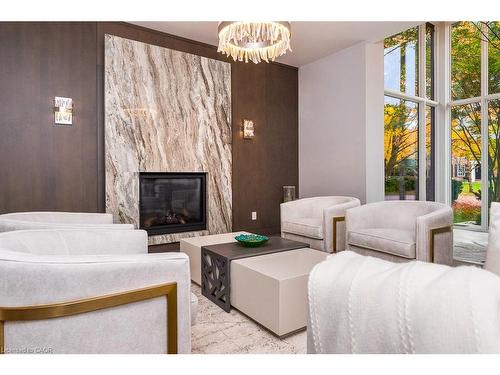2250 Chancery Lane W, Oakville, ON - Indoor Photo Showing Living Room With Fireplace