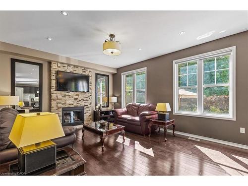 304 Falling Green Crescent, Kitchener, ON - Indoor Photo Showing Living Room With Fireplace