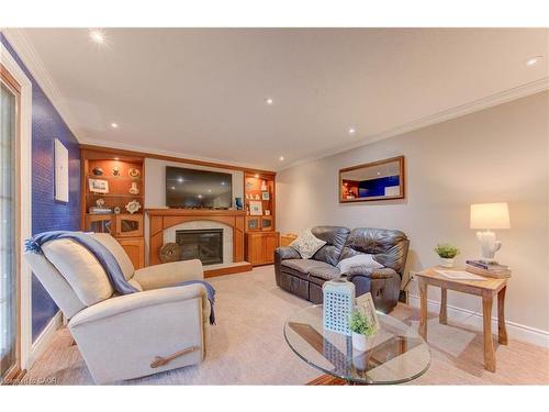 298 Creighton Court, Waterloo, ON - Indoor Photo Showing Living Room With Fireplace