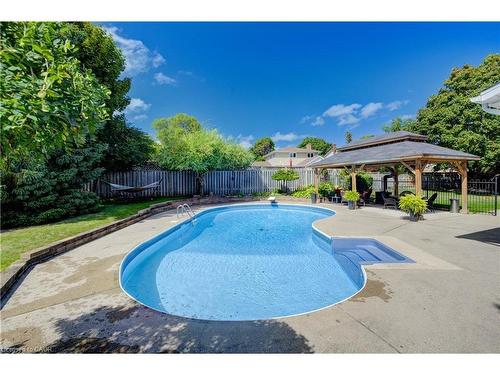 298 Creighton Court, Waterloo, ON - Outdoor With In Ground Pool With Deck Patio Veranda With Backyard