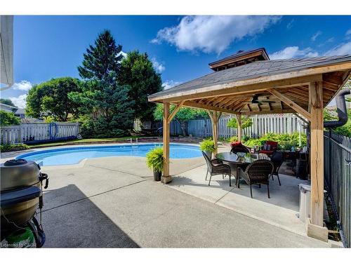 298 Creighton Court, Waterloo, ON - Outdoor With In Ground Pool With Deck Patio Veranda With Backyard