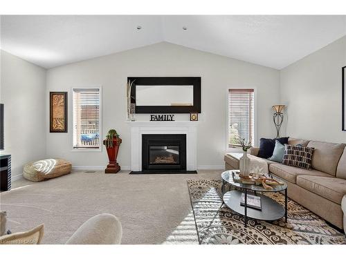 133 Eringate Drive, Stoney Creek, ON - Indoor Photo Showing Living Room With Fireplace