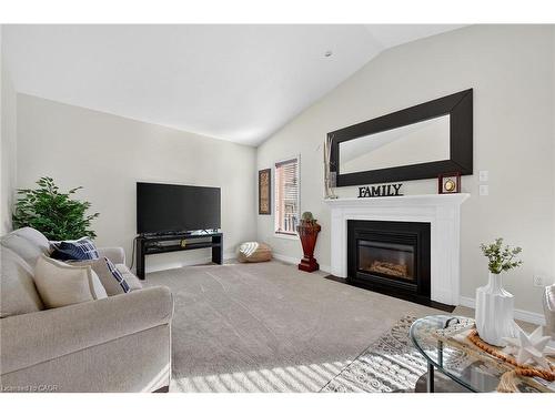 133 Eringate Drive, Stoney Creek, ON - Indoor Photo Showing Living Room With Fireplace