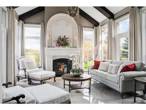 95 Old Ruby Lane, Puslinch, ON - Indoor Photo Showing Living Room With Fireplace