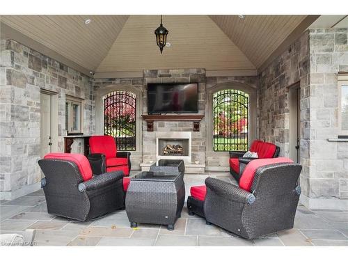 95 Old Ruby Lane, Puslinch, ON - Outdoor With Fireplace With Deck Patio Veranda