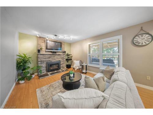 54 Pathfinder Crescent, Kitchener, ON - Indoor Photo Showing Living Room With Fireplace