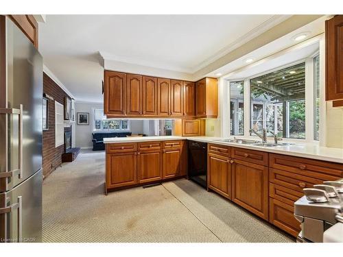 222 Strathcona Drive, Burlington, ON - Indoor Photo Showing Kitchen With Double Sink