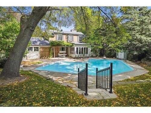 222 Strathcona Drive, Burlington, ON - Outdoor With In Ground Pool With Backyard