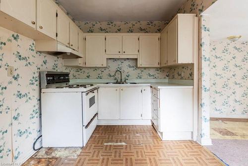 19 Blythe Street, Hamilton, ON - Indoor Photo Showing Kitchen With Double Sink
