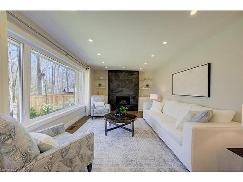 439 Northlake Drive, Waterloo, ON - Indoor Photo Showing Living Room With Fireplace