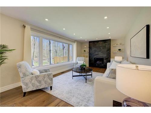 439 Northlake Drive, Waterloo, ON - Indoor Photo Showing Living Room With Fireplace