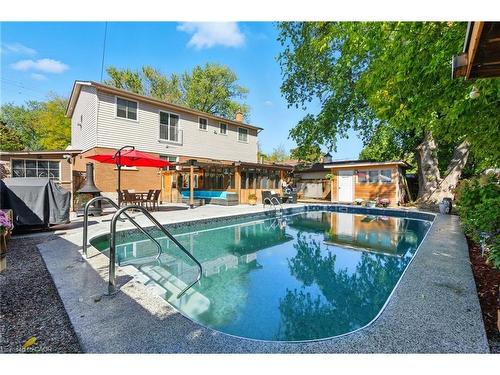 5372 Spruce Avenue, Burlington, ON - Outdoor With In Ground Pool With Deck Patio Veranda With Backyard With Exterior