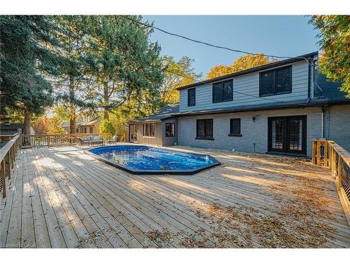 877 Kingsway Drive, Burlington, ON - Outdoor With Above Ground Pool With Deck Patio Veranda