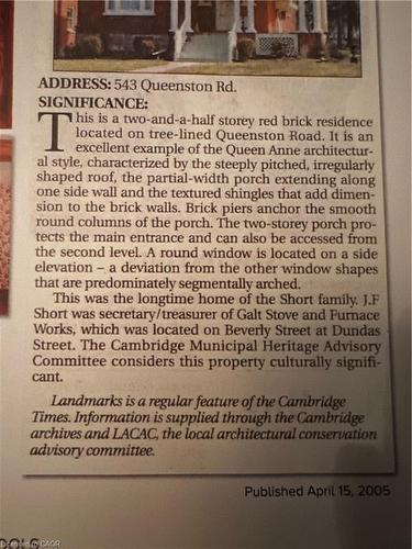 543 Queenston Road, Cambridge, ON - Other