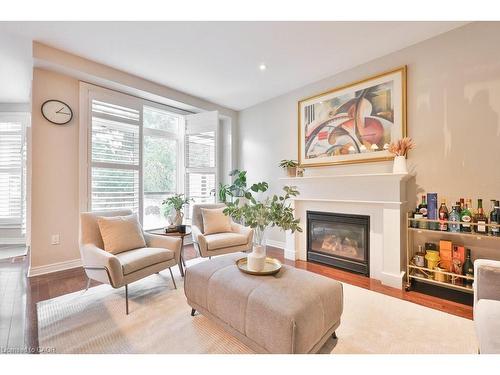 1025 Shaw Drive, Mississauga, ON - Indoor Photo Showing Living Room With Fireplace