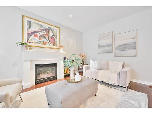 1025 Shaw Drive, Mississauga, ON - Indoor Photo Showing Living Room With Fireplace