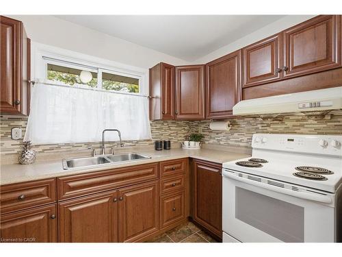 28 Bacall Crescent, Hamilton, ON - Indoor Photo Showing Kitchen With Double Sink