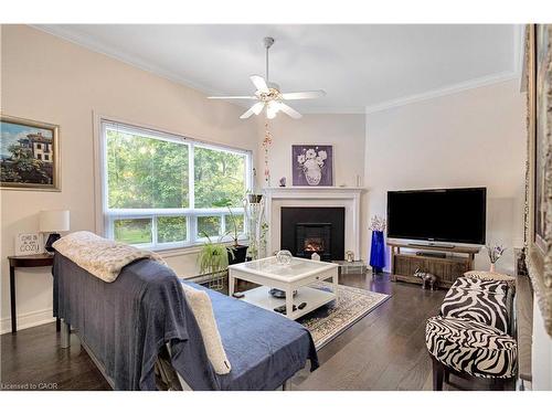 90 Ann Street, Dundas, ON - Indoor Photo Showing Living Room With Fireplace