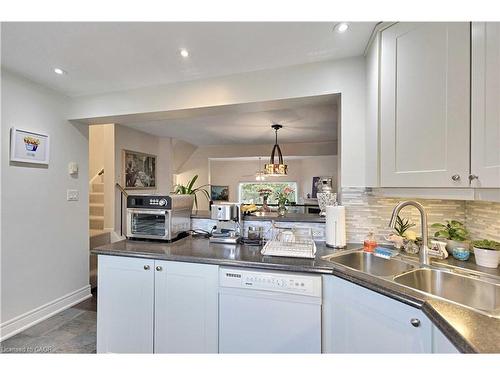 90 Ann Street, Dundas, ON - Indoor Photo Showing Kitchen With Double Sink
