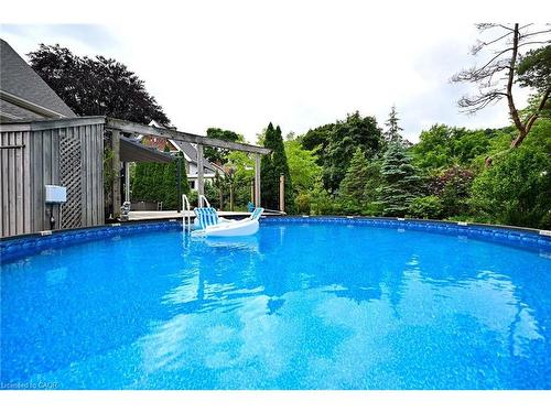 14 Robinson Street S, Grimsby, ON - Outdoor With Above Ground Pool With Backyard