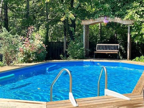 5119 Cherryhill Crescent, Burlington, ON - Outdoor With In Ground Pool With Deck Patio Veranda With Backyard
