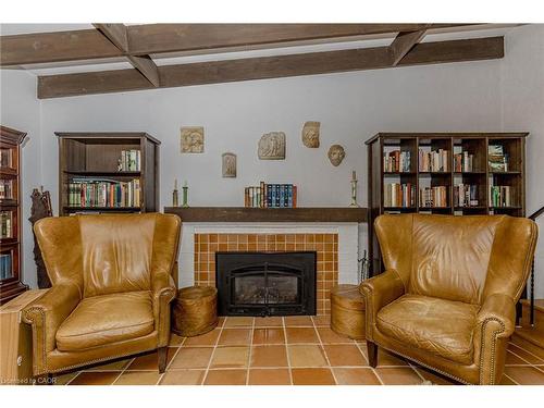 757 Meadow Wood Road, Mississauga, ON - Indoor Photo Showing Living Room With Fireplace