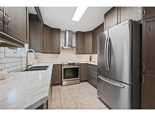 43 Robson Avenue, Cambridge, ON - Indoor Photo Showing Kitchen With Stainless Steel Kitchen With Double Sink With Upgraded Kitchen