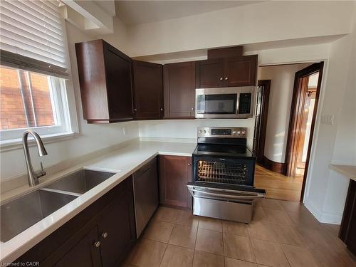 43 Barnesdale Avenue S, Hamilton, ON - Indoor Photo Showing Kitchen With Double Sink