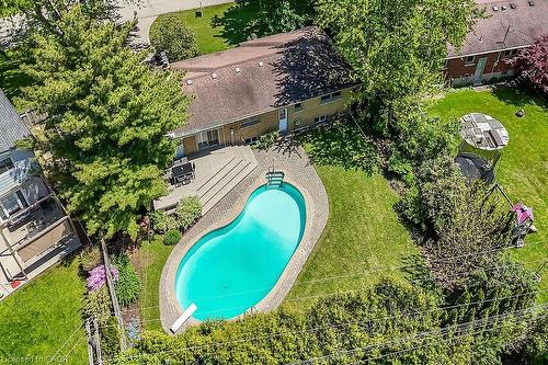 128 Oneida Boulevard, Ancaster, ON - Outdoor With In Ground Pool