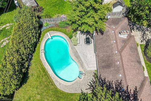 128 Oneida Boulevard, Ancaster, ON - Outdoor With In Ground Pool