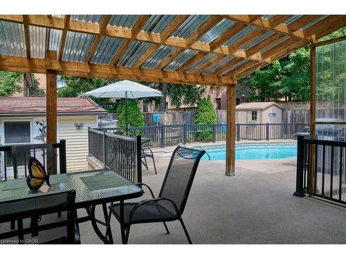 120 Wood Street, Kitchener, ON - Outdoor With In Ground Pool With Deck Patio Veranda With Exterior