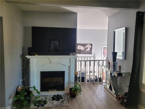 89 Deschene Avenue, Hamilton, ON - Indoor Photo Showing Living Room With Fireplace