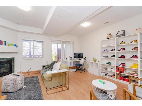 8A Hainer Street, St. Catharines, ON - Indoor Photo Showing Living Room With Fireplace