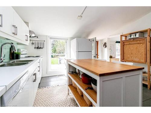 47 Tom Street, Hamilton, ON - Indoor Photo Showing Kitchen With Double Sink