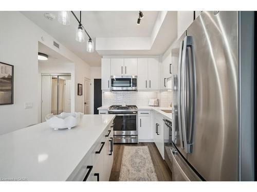 1405-2007 James Street, Burlington, ON - Indoor Photo Showing Kitchen With Stainless Steel Kitchen With Upgraded Kitchen