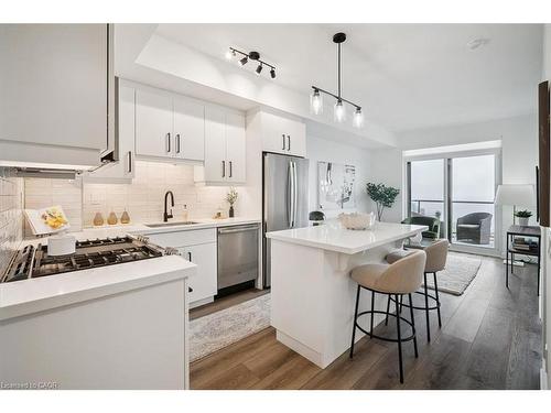1405-2007 James Street, Burlington, ON - Indoor Photo Showing Kitchen With Stainless Steel Kitchen With Upgraded Kitchen