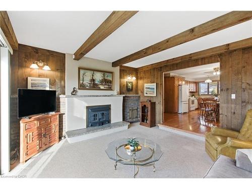 1235 Barton Street, Stoney Creek, ON - Indoor Photo Showing Living Room With Fireplace