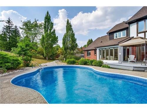 22 Weneil Drive, Freelton, ON - Outdoor With In Ground Pool With Deck Patio Veranda With Backyard