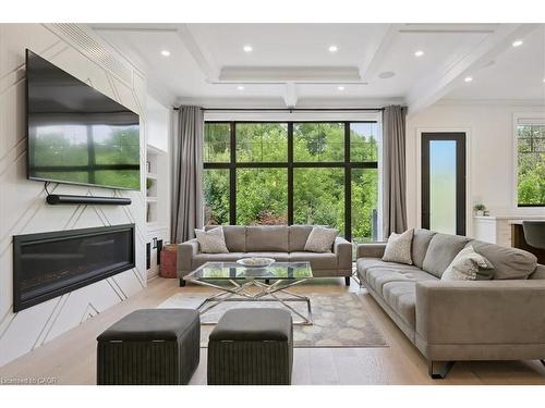 1225 Baldwin Drive, Oakville, ON - Indoor Photo Showing Living Room With Fireplace