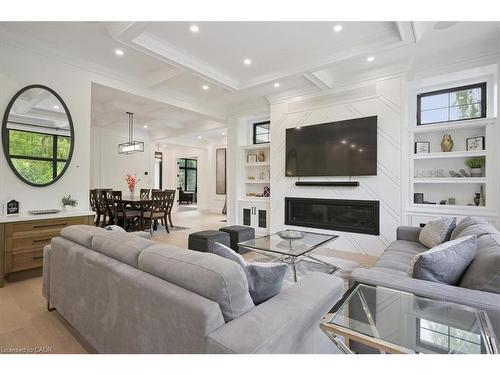 1225 Baldwin Drive, Oakville, ON - Indoor Photo Showing Living Room With Fireplace
