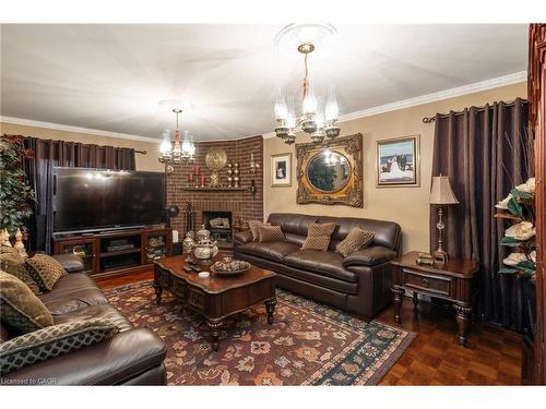 2545 Pollard Drive, Mississauga, ON - Indoor Photo Showing Living Room With Fireplace