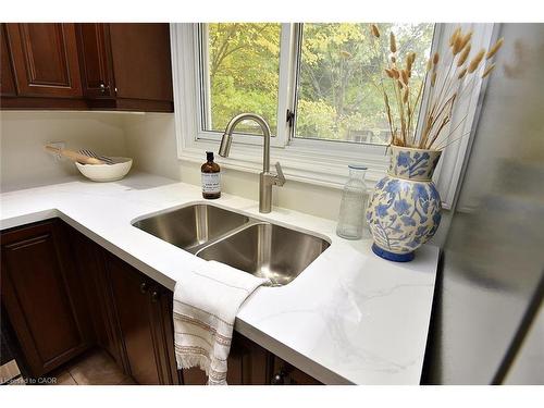 130 Delmar Drive, Hamilton, ON - Indoor Photo Showing Kitchen With Double Sink