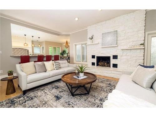 163 Wheelihan Way, Milton, ON - Indoor Photo Showing Living Room With Fireplace