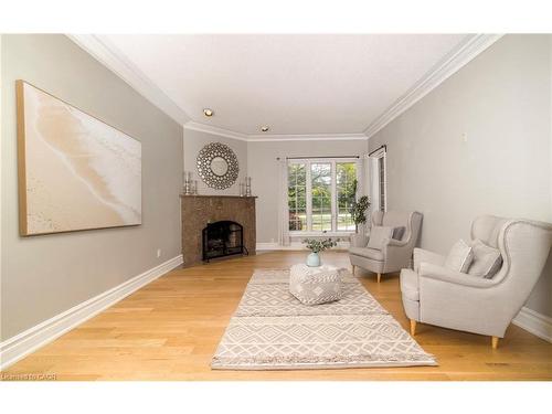 163 Wheelihan Way, Milton, ON - Indoor Photo Showing Living Room With Fireplace