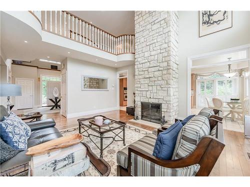 338 River Oak Place, Waterloo, ON - Indoor Photo Showing Living Room With Fireplace