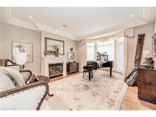 338 River Oak Place, Waterloo, ON - Indoor Photo Showing Living Room With Fireplace