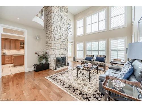 338 River Oak Place, Waterloo, ON - Indoor Photo Showing Living Room With Fireplace