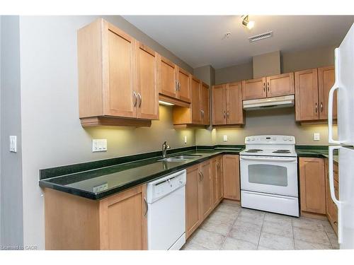 211-165 Duke Street E, Kitchener, ON - Indoor Photo Showing Kitchen With Double Sink