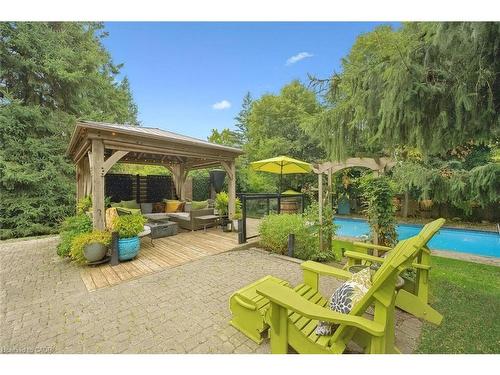 4 Berkley Place, Guelph, ON - Outdoor With In Ground Pool With Deck Patio Veranda With Backyard