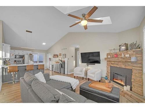 54 Morgan Drive, Caledonia, ON - Indoor Photo Showing Living Room With Fireplace